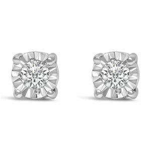 .925 Sterling Silver 1/10 Cttw Round